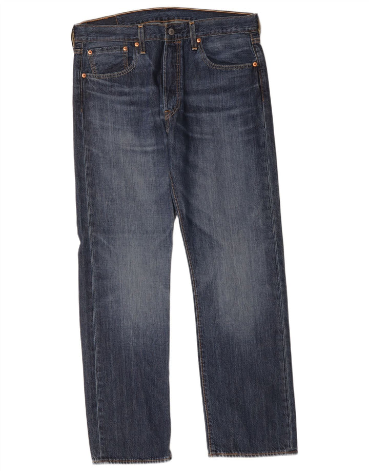 Levi's Masculino 501 Straight Jeans W33 L30 Azul Algodão