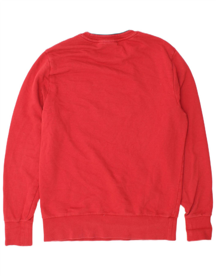 Suéter gráfico masculino Napapijri de algodão vermelho médio