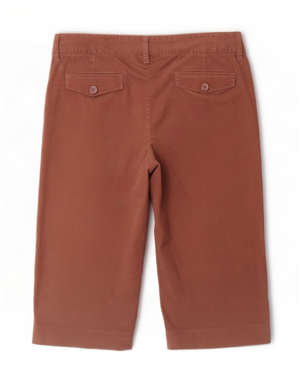 Calça capri feminina Marks & Spencer UK 16 grande W32 L20 algodão marrom