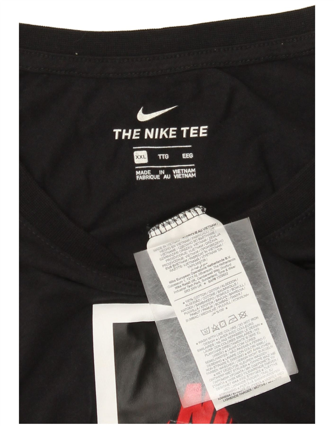 Camiseta Nike masculina gráfica Top 2XL algodão preto