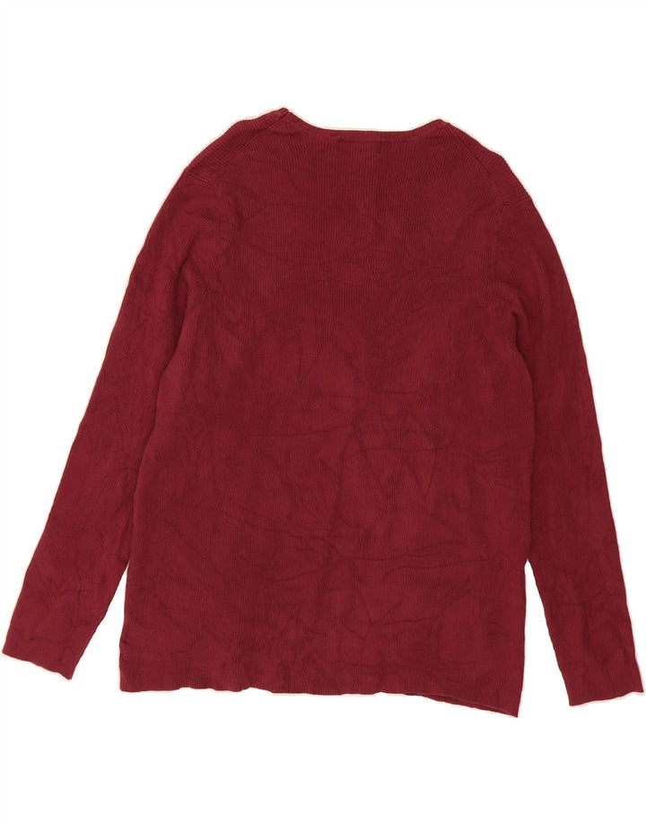 EDDIE BAUER Mens Crew Neck Jumper Sweater 2XL Burgundy Cotton Vintage Eddie Bauer and Second-Hand Eddie Bauer from Messina Hembry 