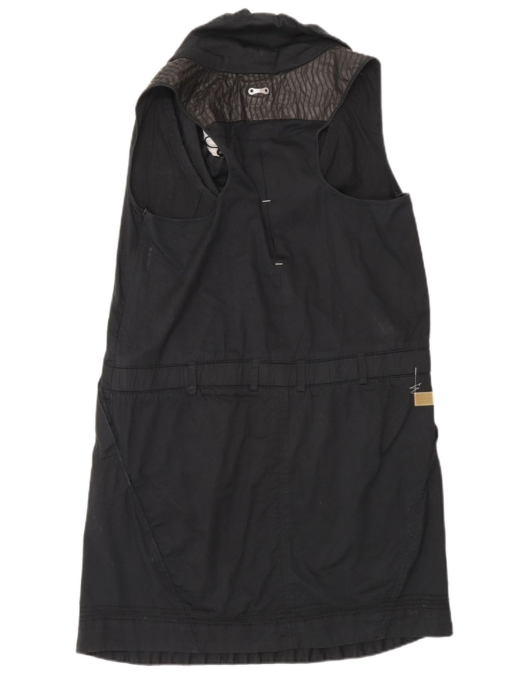 Vestido básico feminino sem mangas G-Star UK 12 algodão preto médio