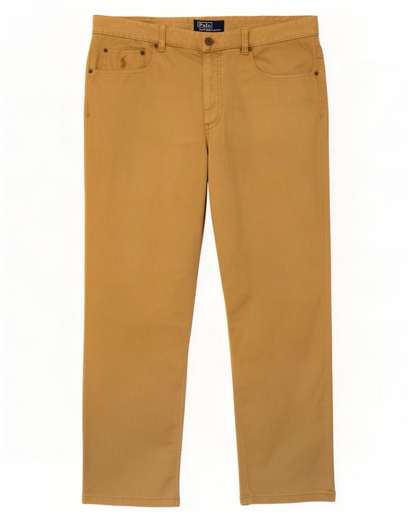Polo Ralph Lauren Mens Calça Casual Slim W36 L27 Algodão Bege