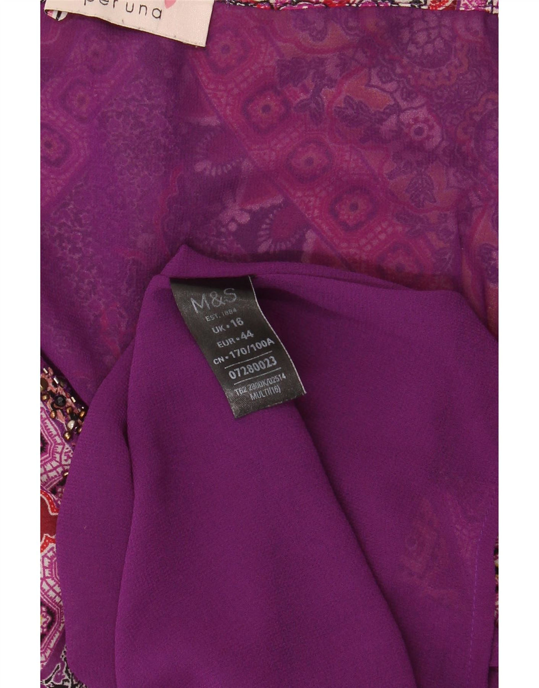 Vestido de verão feminino Marks & Spencer Reino Unido 16 grande poliéster floral multicolorido