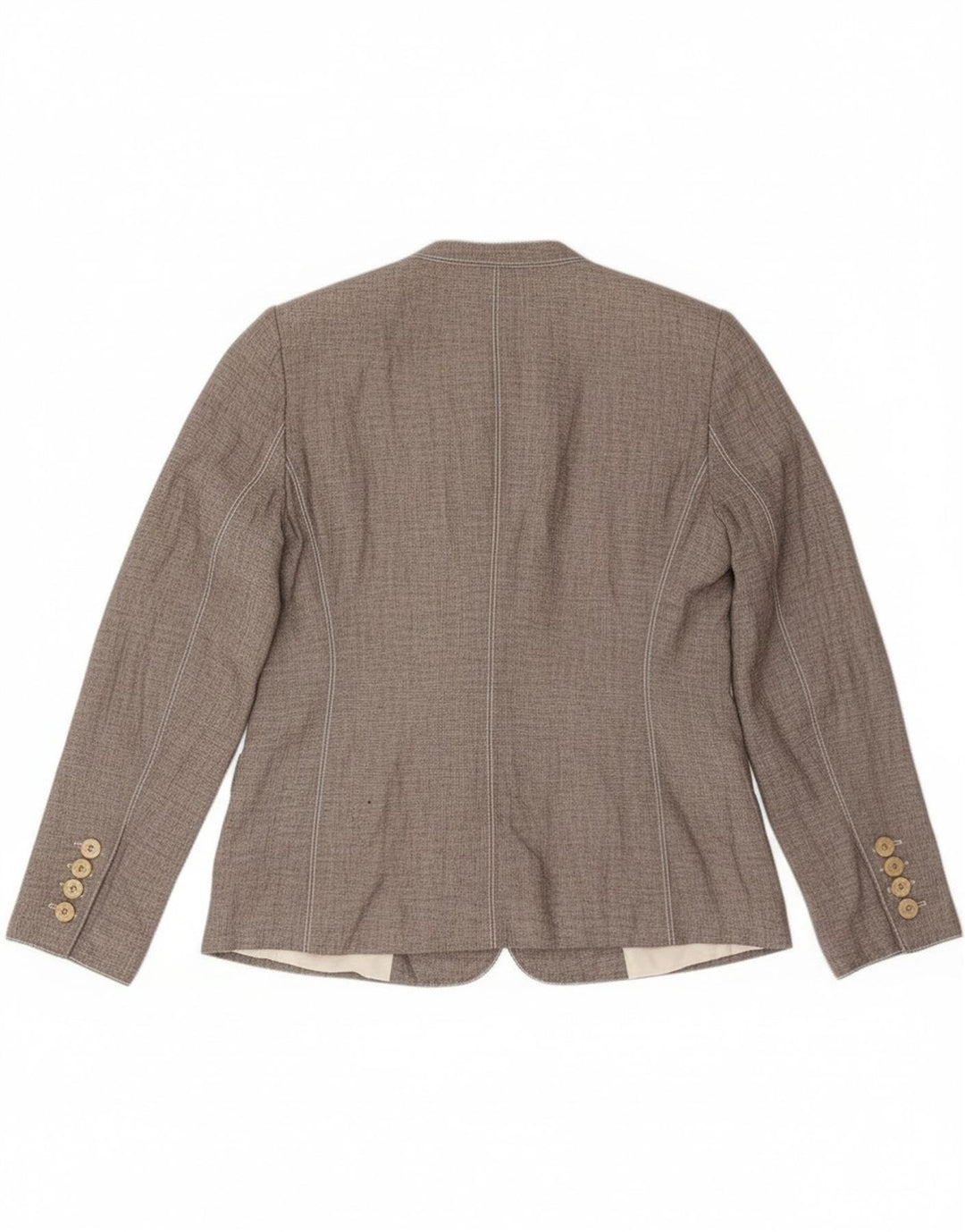 Jaqueta Blazer Feminina Armani Collezioni com 2 Botões IT 46 Linho Cinza Grande