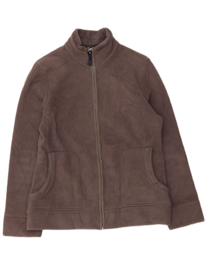 Jaqueta de lã feminina Marks & Spencer UK 12 poliéster cinza médio