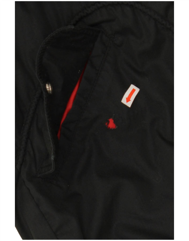 Jaqueta corta-vento feminina vintage UK 18 XL polietileno preto