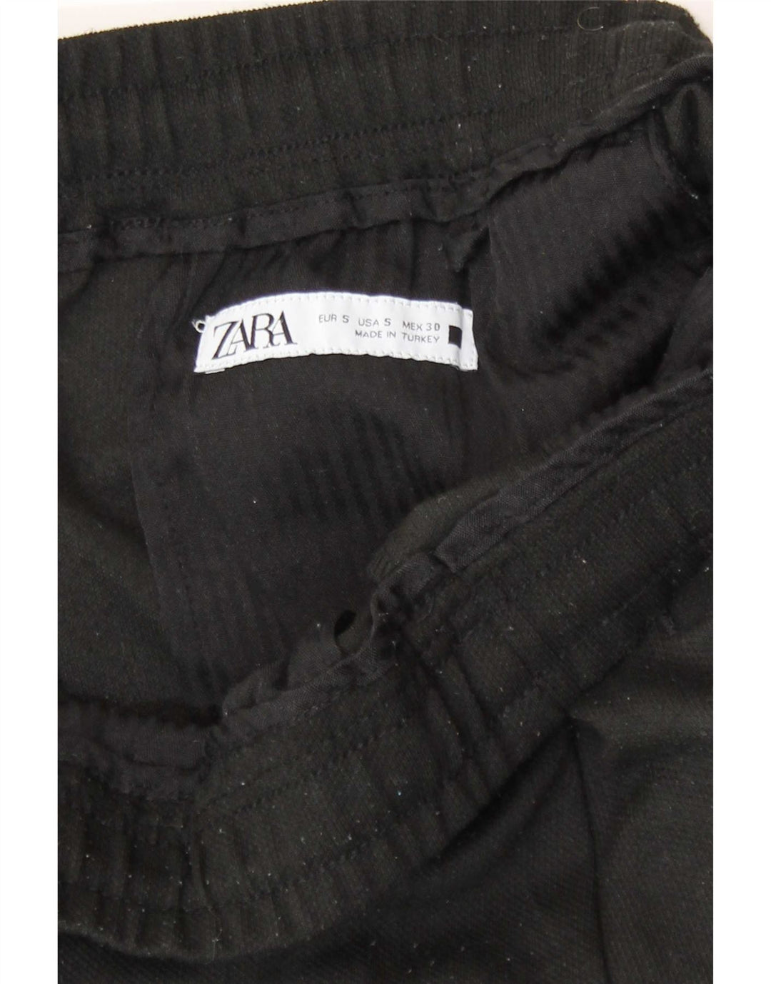 Calça casual masculina Zara pequena W30 L27 preta