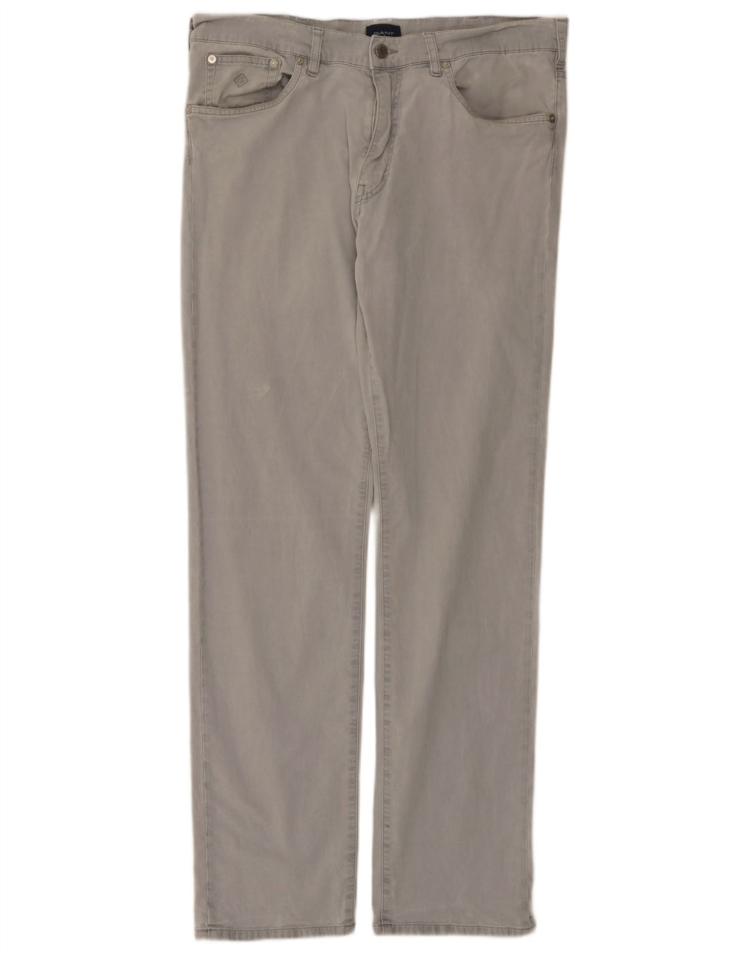Calça casual masculina regular Gant W34 L34 cinza