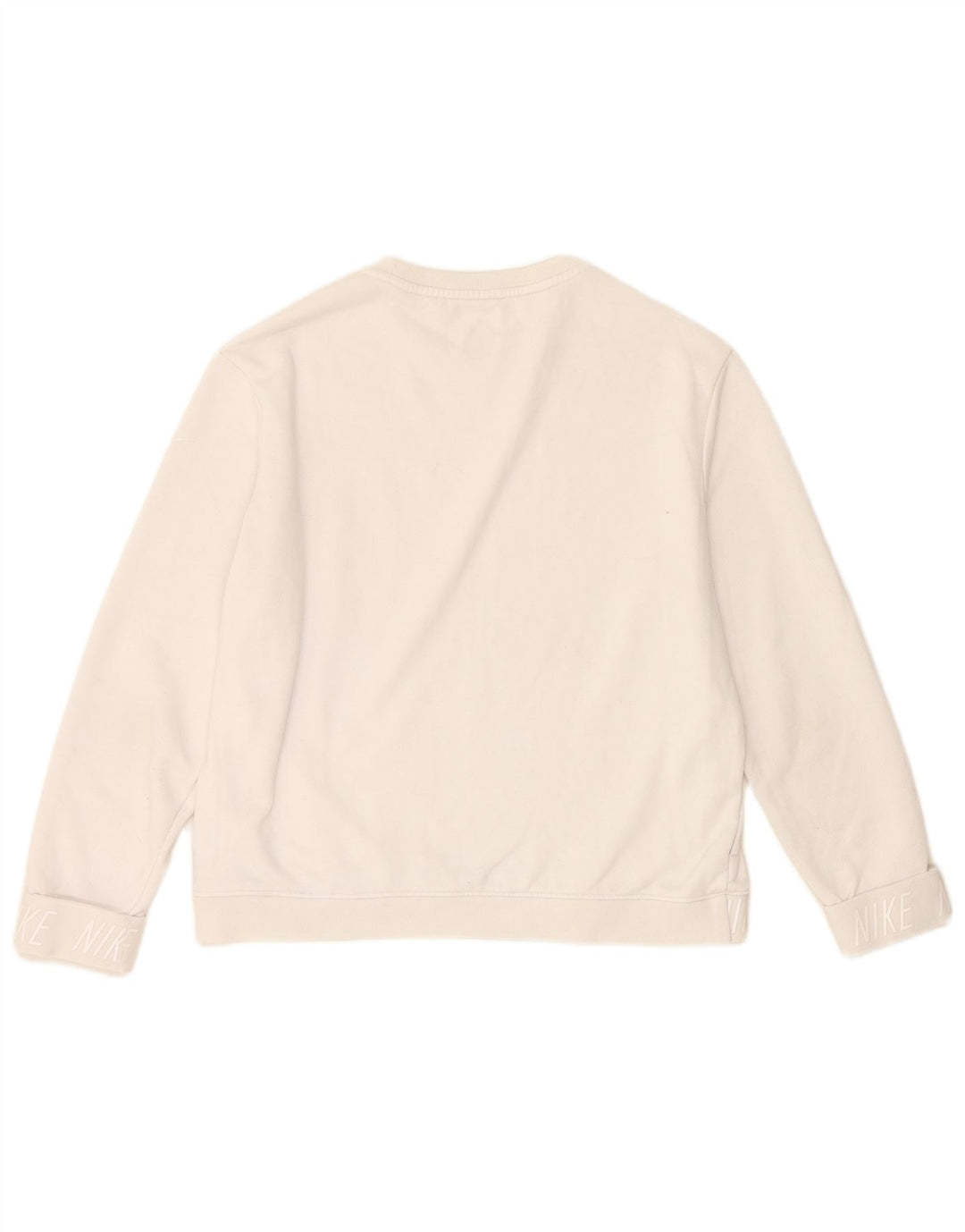Nike feminino gráfico moletom jumper UK 14 médio branco poliéster