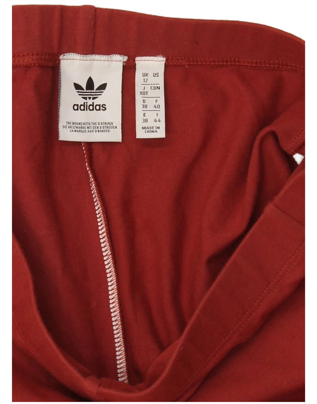 Leggings Adidas Feminino UK 12 Médio Borgonha