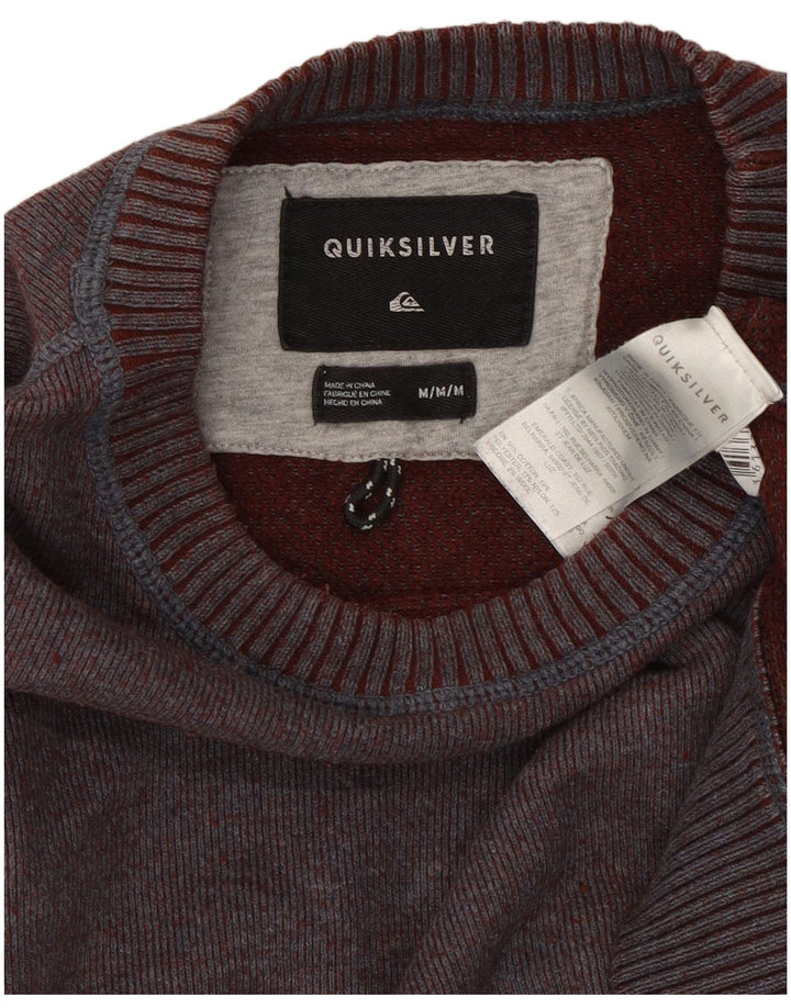 Quiksilver moletom masculino jumper médio algodão borgonha