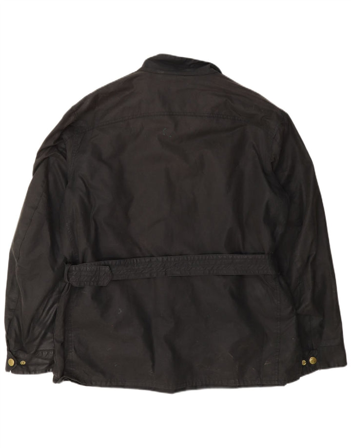 Jaqueta masculina de algodão encerado Barbour UK 42 XL preta