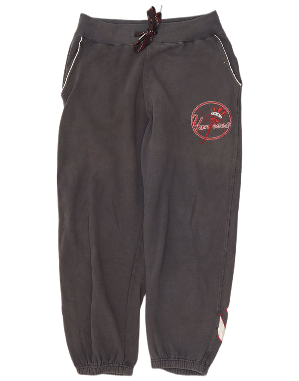 Majestic Mens New York Yankees Calça de treino Joggers cinza grande