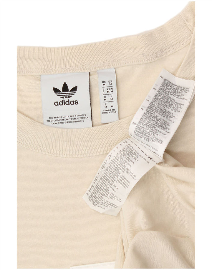 Adidas Mens Camiseta Top Médio Off White Algodão