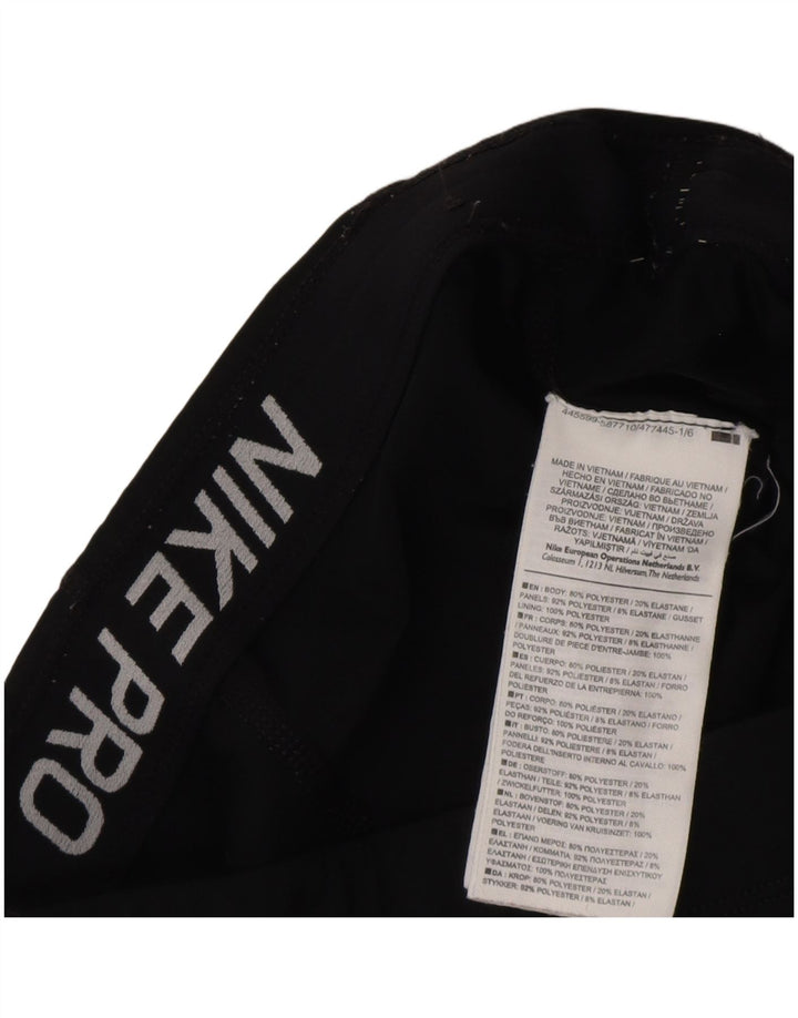 Calça de treino feminina NIKE UK 10 pequena preta poliéster