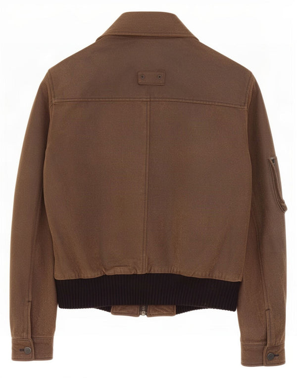 Jaqueta bomber masculina básica de camurça IT 50 grande couro marrom