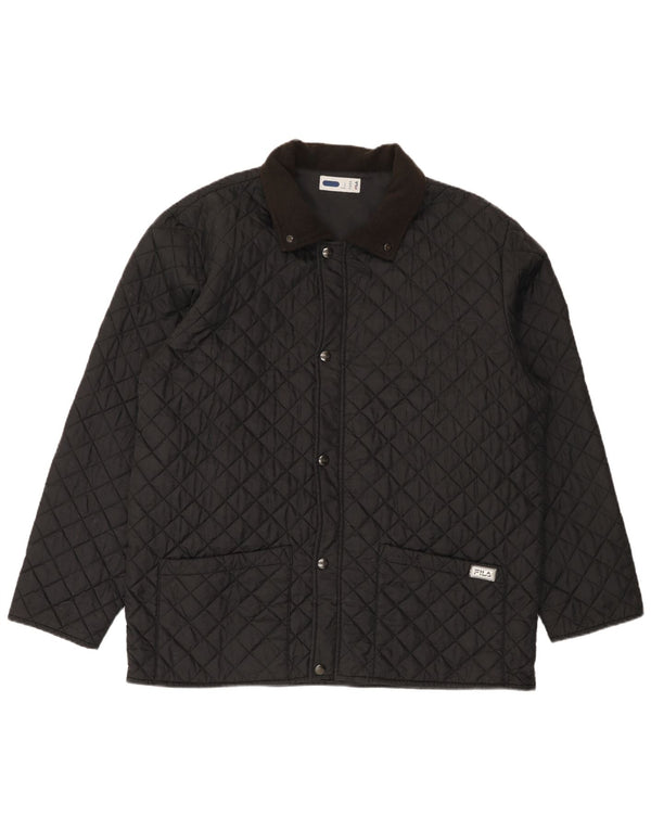 Jaqueta masculina acolchoada Fila IT 56 3XL poliamida preta