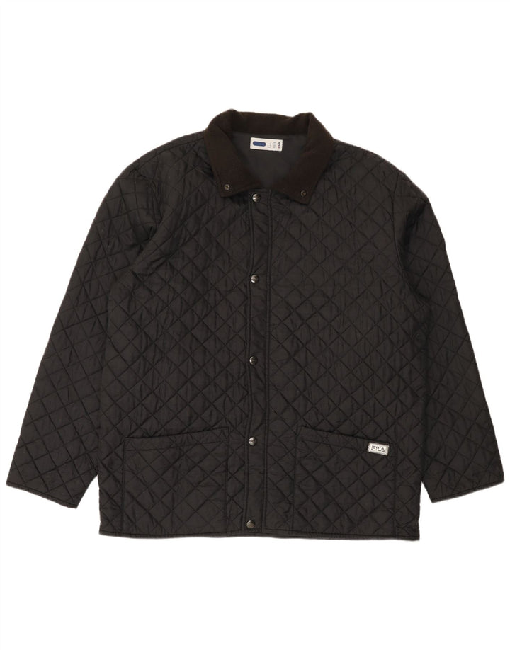 Jaqueta masculina acolchoada Fila IT 56 3XL poliamida preta