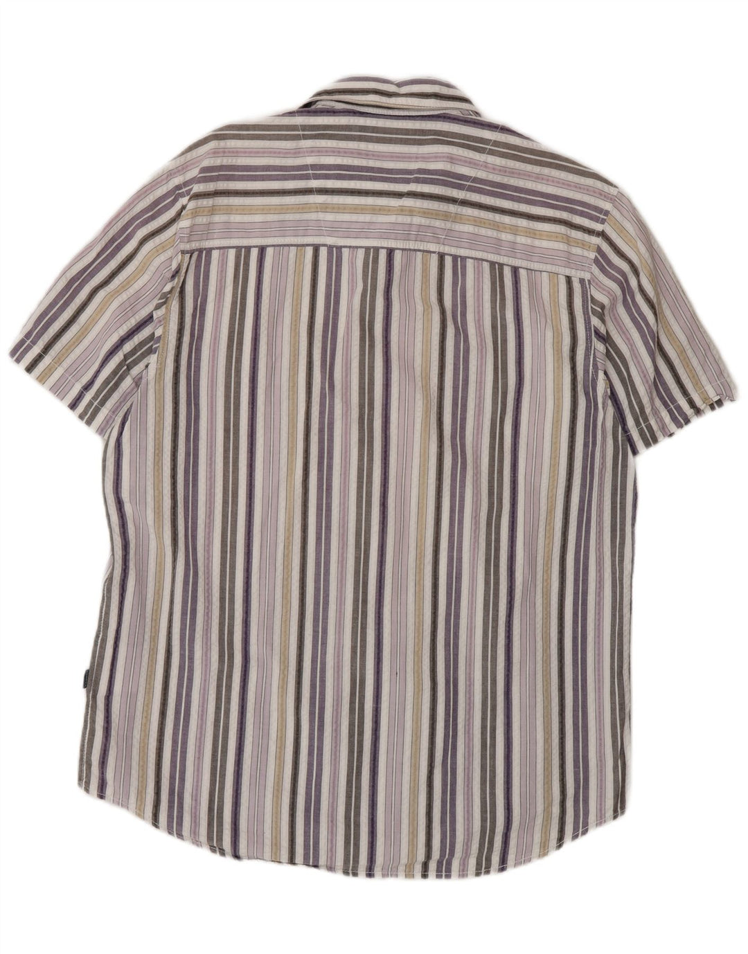 Camisa masculina Lerros manga curta regular fit grande listrada multicolorida