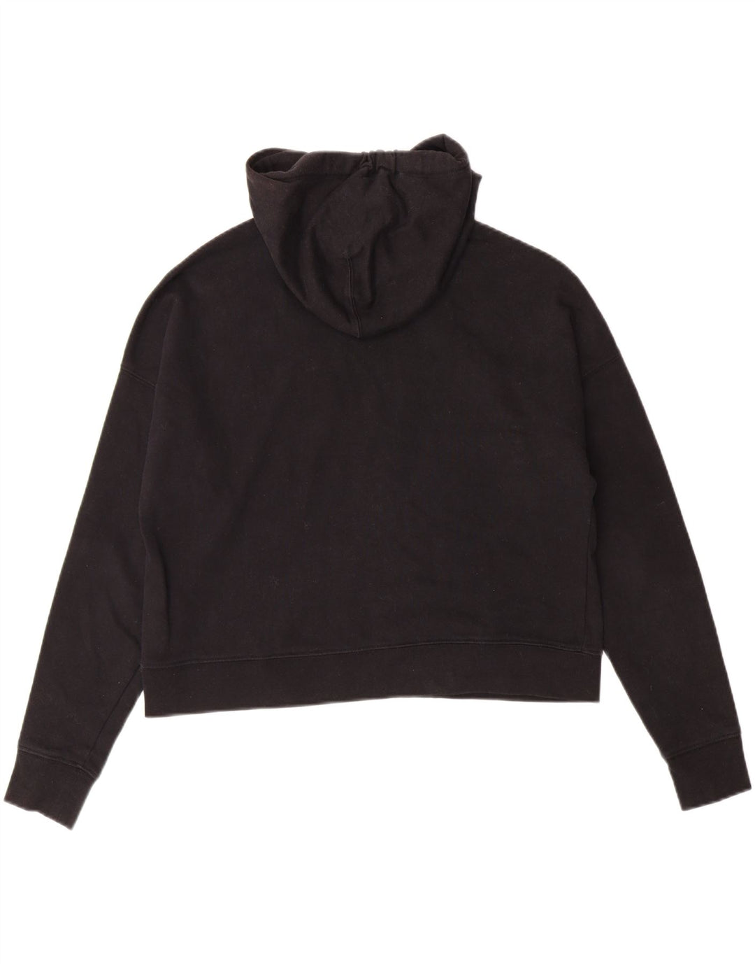 CALVIN KLEIN JEANS Womens Oversized Crop Hoodie Jumper UK 6 XS Black Vintage Calvin Klein Jeans and Second-Hand Calvin Klein Jeans from Messina Hembry 