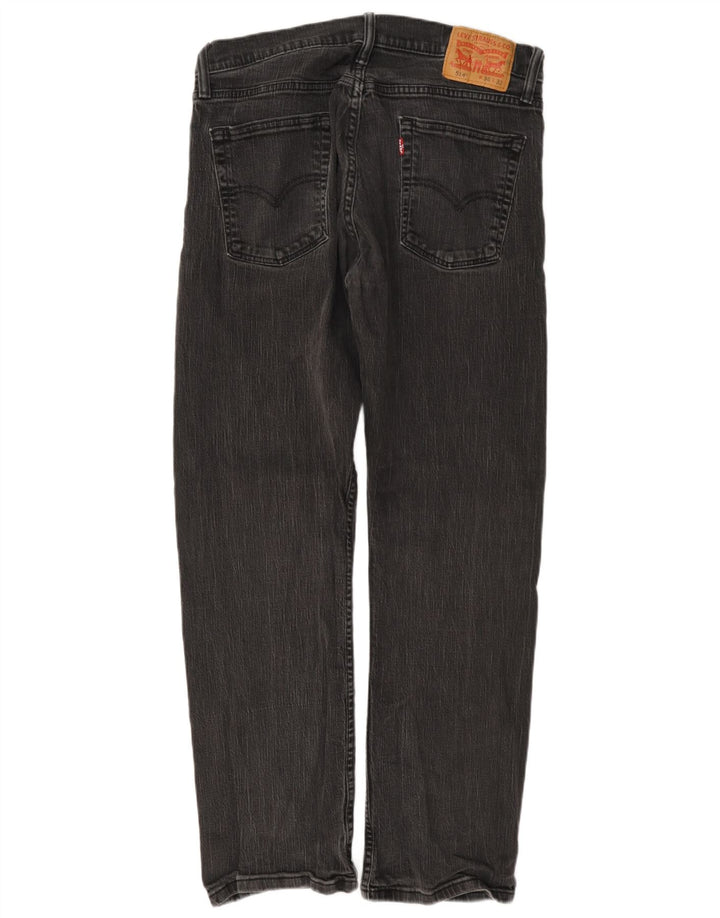 Calça jeans masculina Levi's 514 Straight W36 L32 cinza algodão