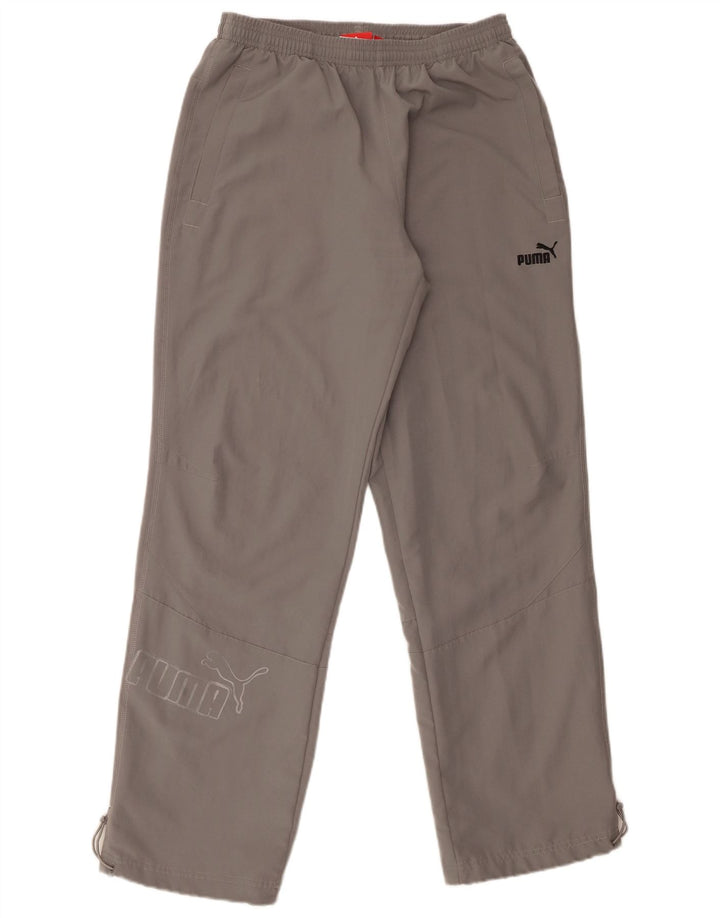 Calça de treino masculina Puma Graphic cinza médio poliéster