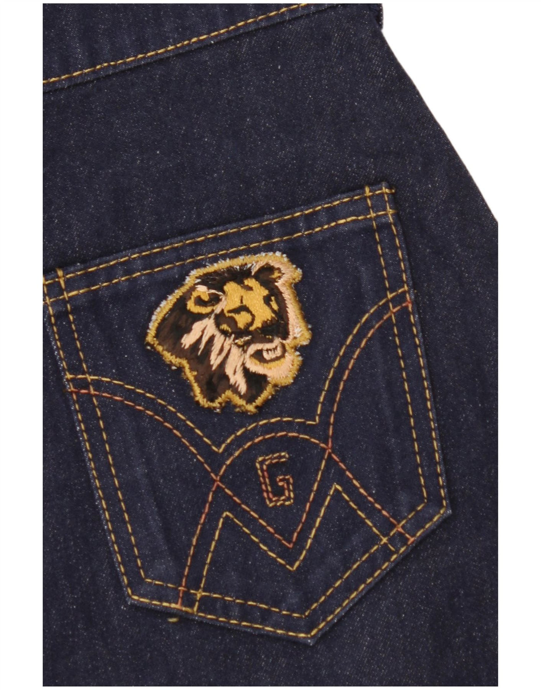 Saia jeans feminina VINTAGE gráfica W22 2XS azul