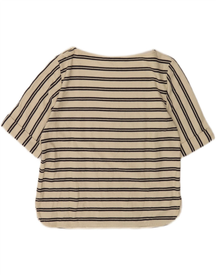 Blusa feminina Max & Co. UK 12 listrada branca média