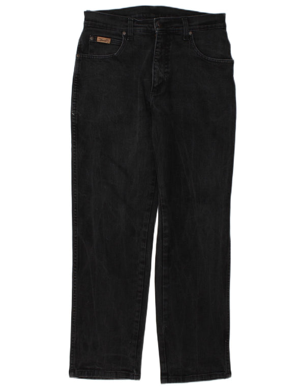 Wrangler Womens Texas Stretch Straight Jeans W32 L30 Grey Cotton