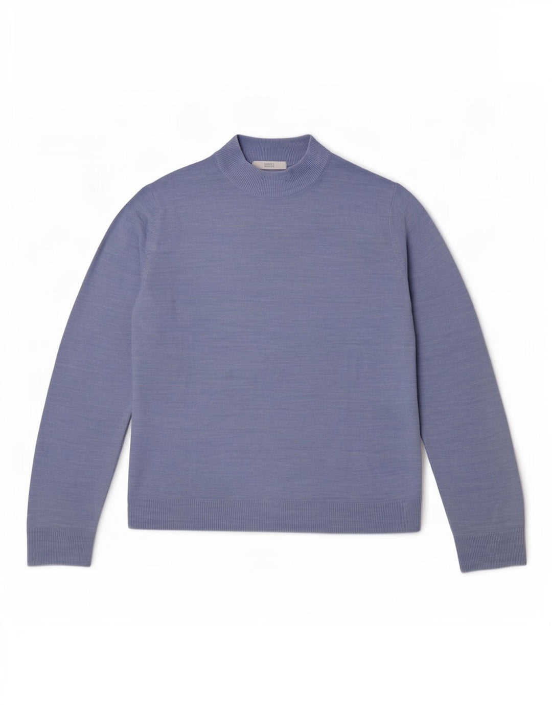 Suéter feminino Marks & Spencer com gola tartaruga Reino Unido 14 grande azul manchado