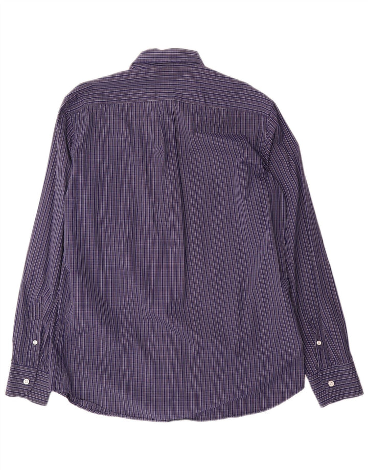 Camisa masculina Harmont & Blaine Regular Fit grande algodão xadrez azul