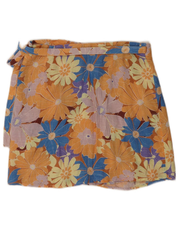 Saia feminina Rip Curl pequena W26 algodão floral multicolorido