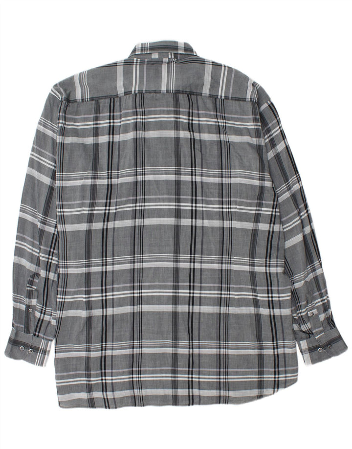 Camisa masculina Paul & Shark 2XL algodão xadrez cinza
