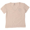 Camiseta feminina Trussardi com estampa gráfica UK 12 algodão branco médio
