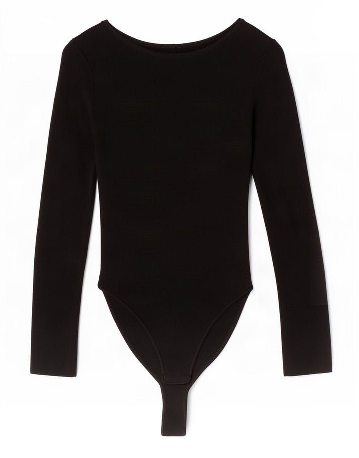 Macacão feminino de manga comprida Zara UK 8 pequeno preto poliamida