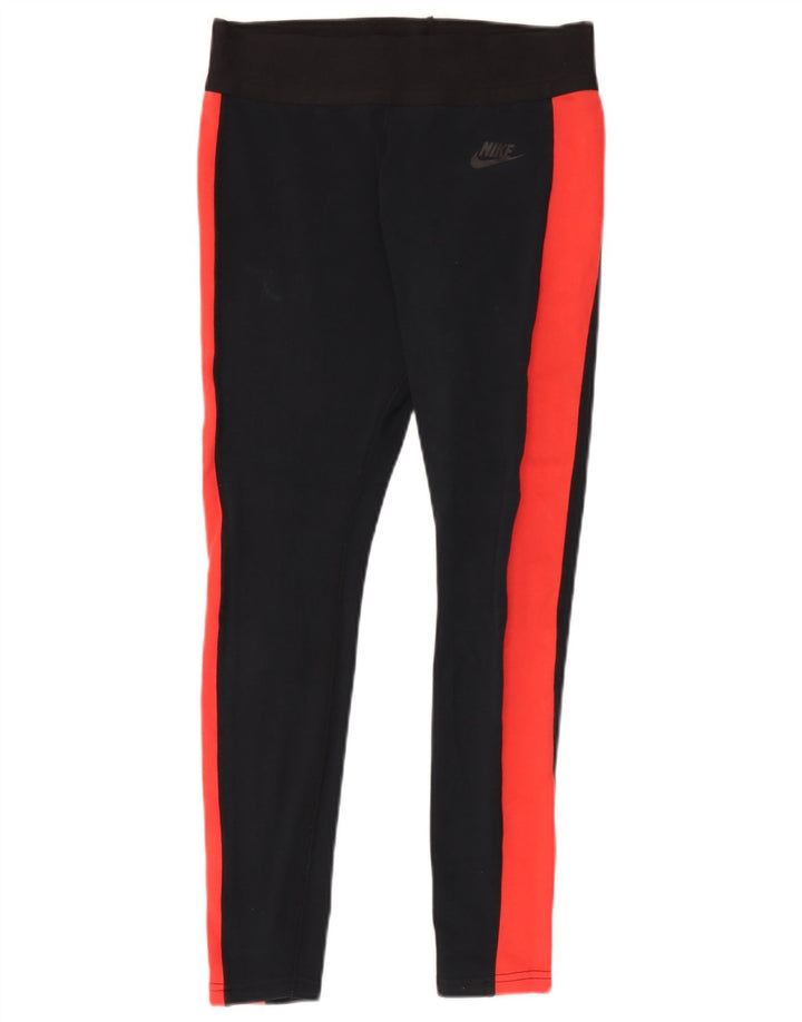 Leggings Nike Femininas UK 10 Pequenas Pretas Colorblock Algodão