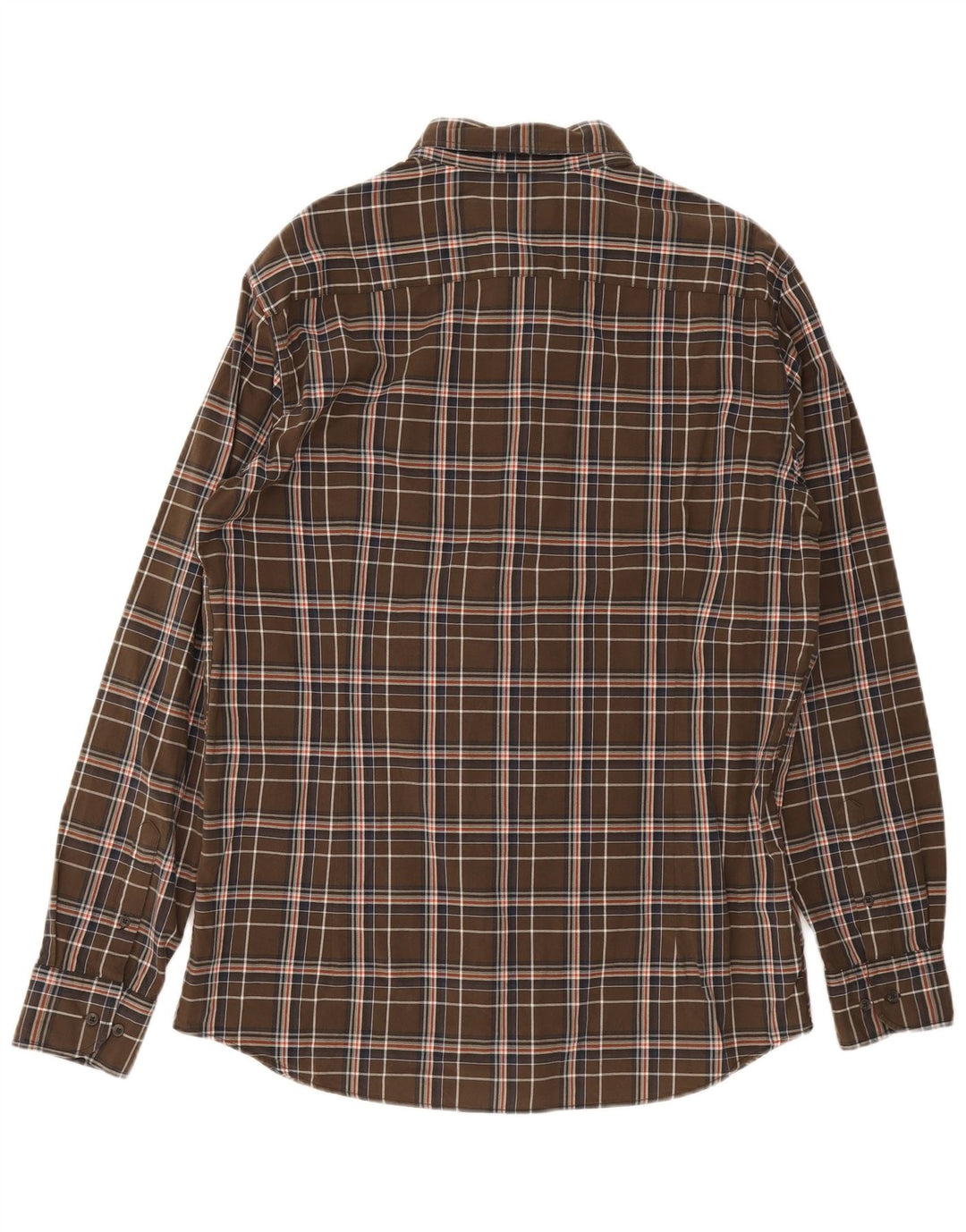 Camisa masculina Massimo Dutti XL marrom xadrez algodão