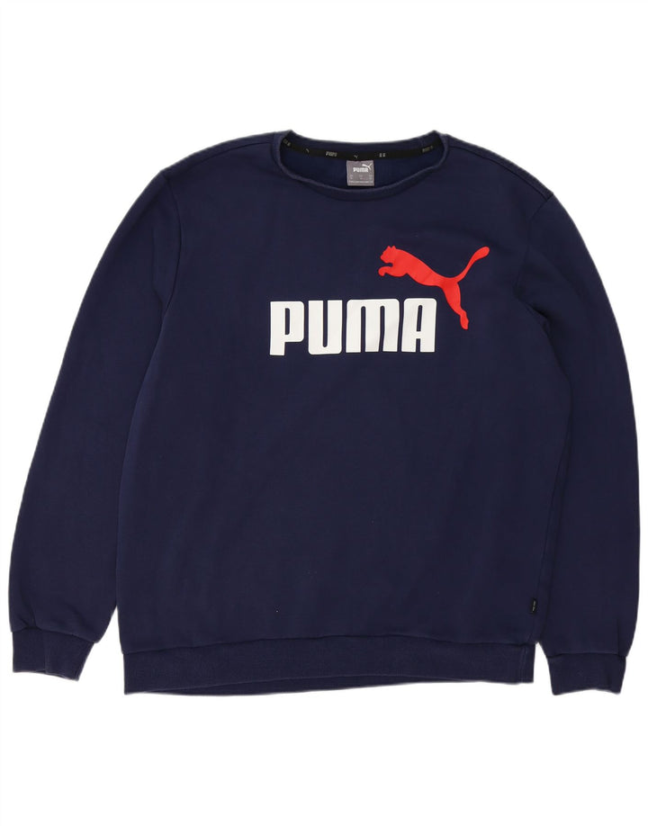 Puma Mens Graphic Moletom Jumper XL Azul Marinho