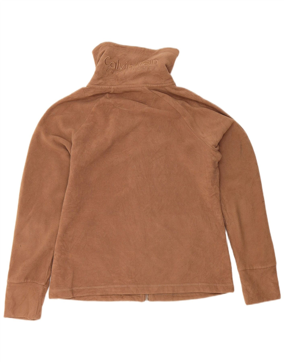 Jaqueta Calvin Klein Feminina Graphic Fleece UK 14 Poliéster Marrom Médio