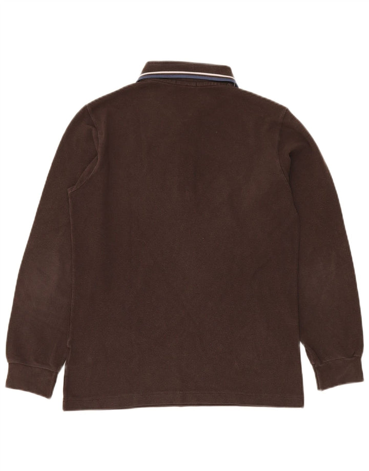 FRED PERRY Camisa polo masculina de manga comprida 13-14 anos algodão marrom