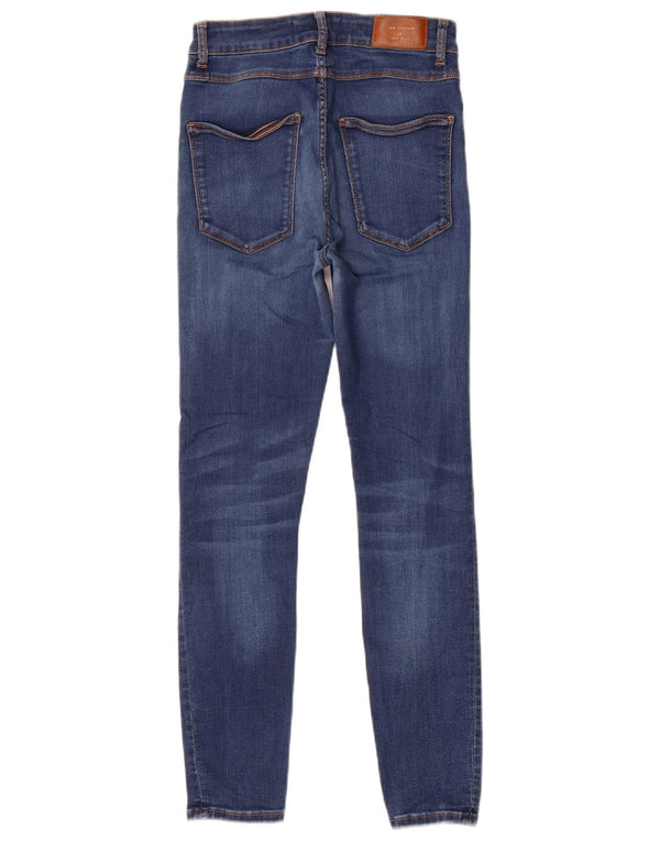 Zara Jeans Skinny Feminino UE 38 Pequeno W28 L26 Azul Algodão