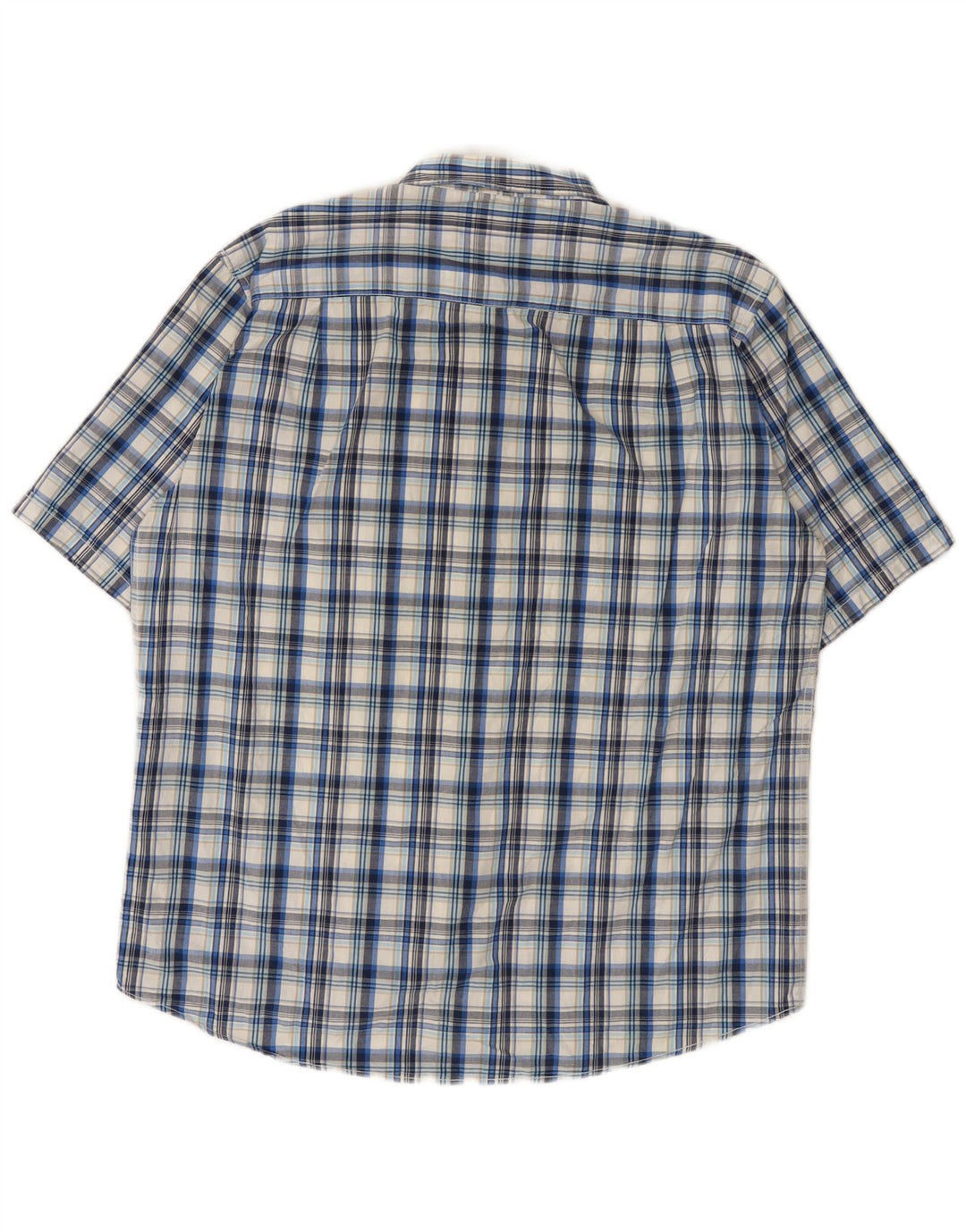 Camisa masculina de manga curta JAMES PRINGLE grande algodão xadrez azul