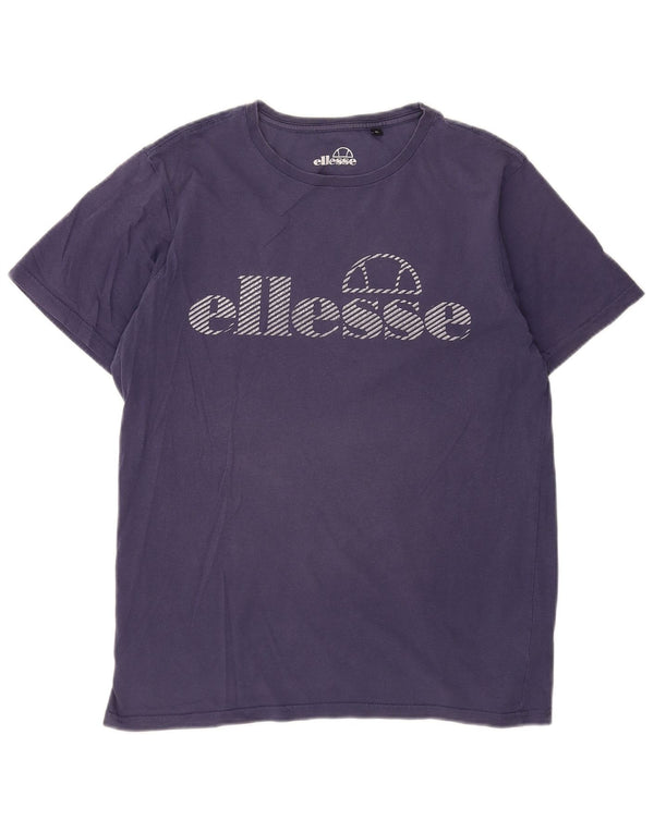 Ellesse Camiseta masculina gráfica top pequeno azul marinho