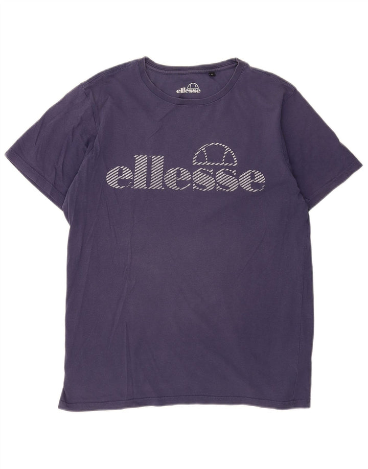Ellesse Camiseta masculina gráfica top pequeno azul marinho