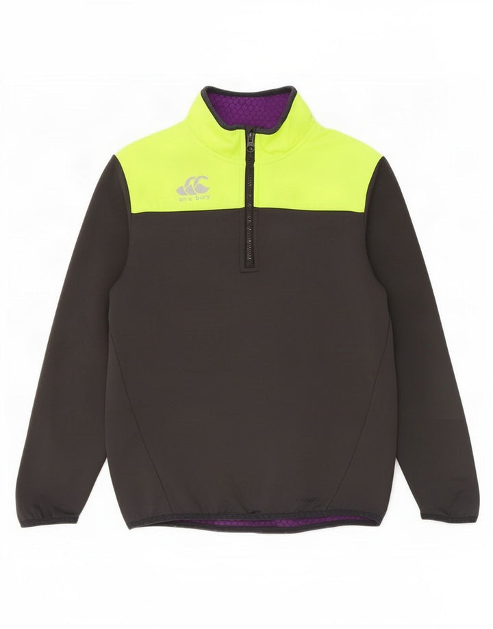 Canterbury Meninas Pulôver Agasalho Top 11-12 Anos Cinza Colorblock