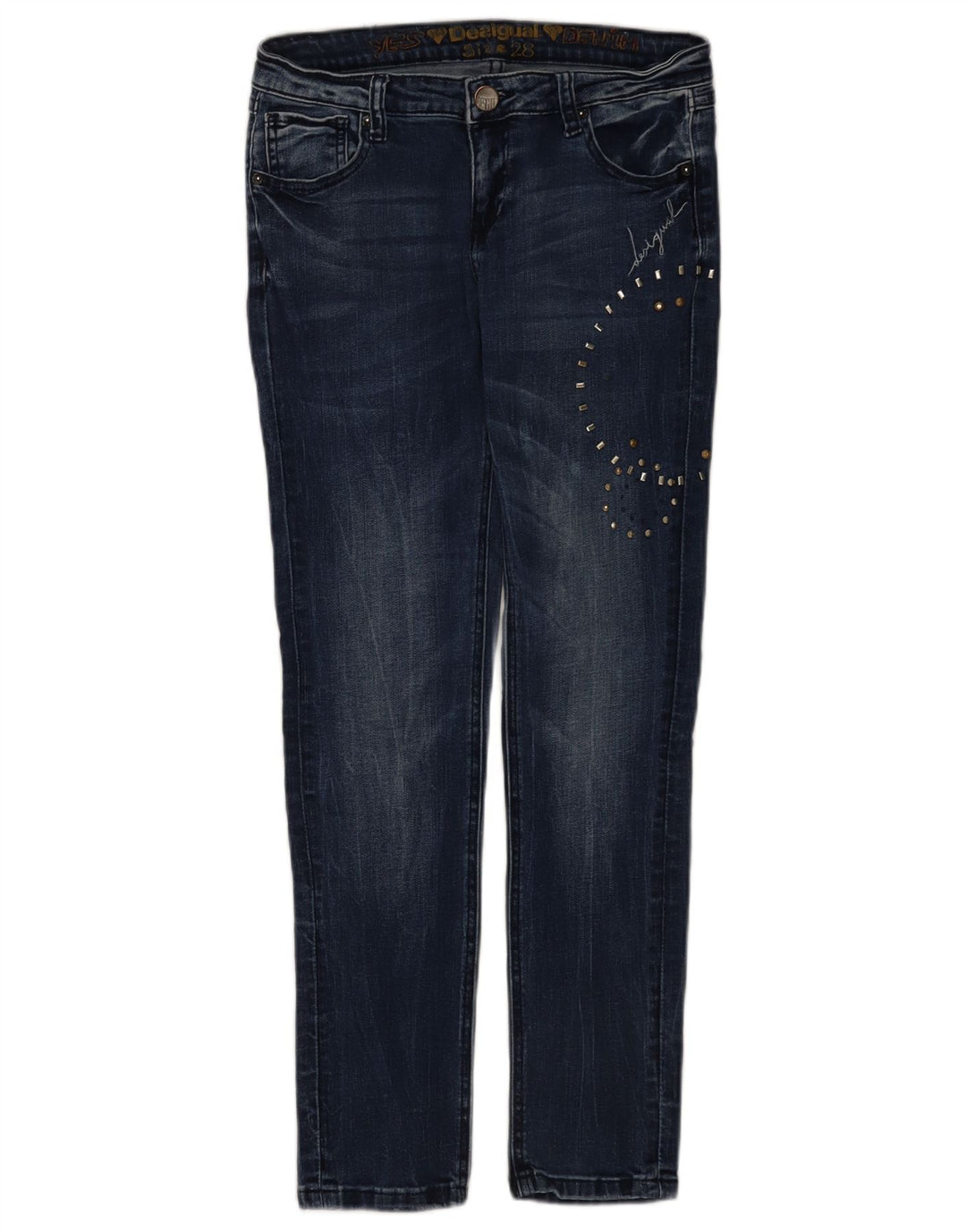 Desigual Jeans Skinny Feminino W28 L28 Azul