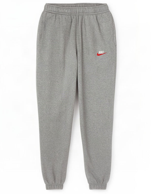 Calça de treino masculina Nike Joggers pequeno cinza manchado de algodão