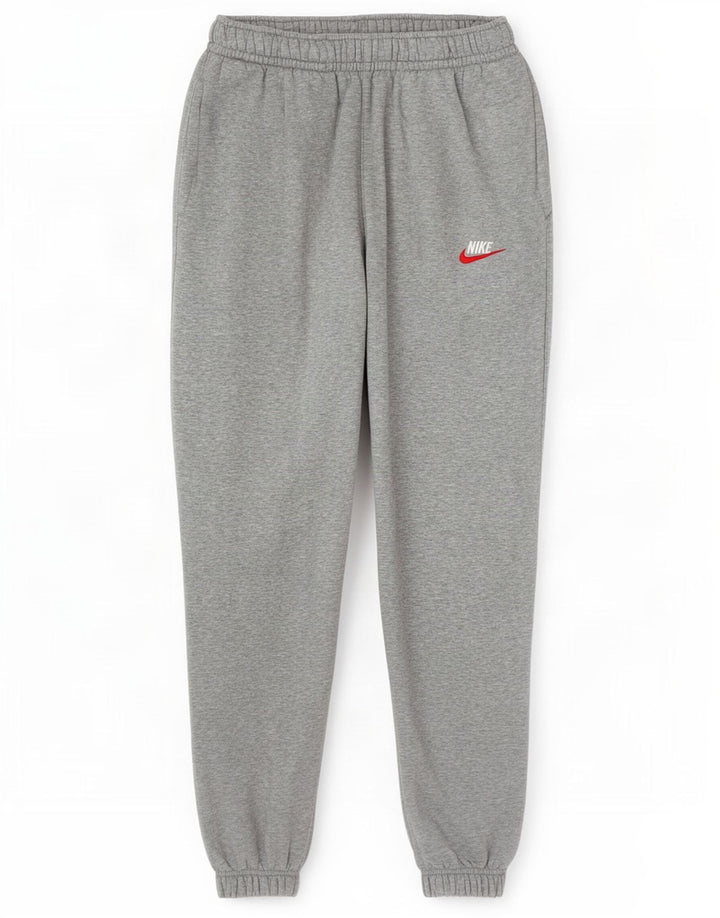 Calça de treino masculina Nike Joggers pequeno cinza manchado de algodão