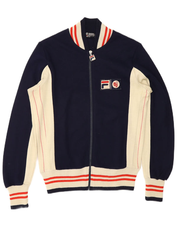 Fila Mens BJ Bjorn Borg Tennis Tracksuit Top Jacket Reino Unido 36 Pequeno Azul Marinho